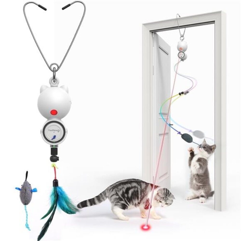 Interactive Cat Toys for Indoor Cats, 2 in 1 Automatic Laser Teaser